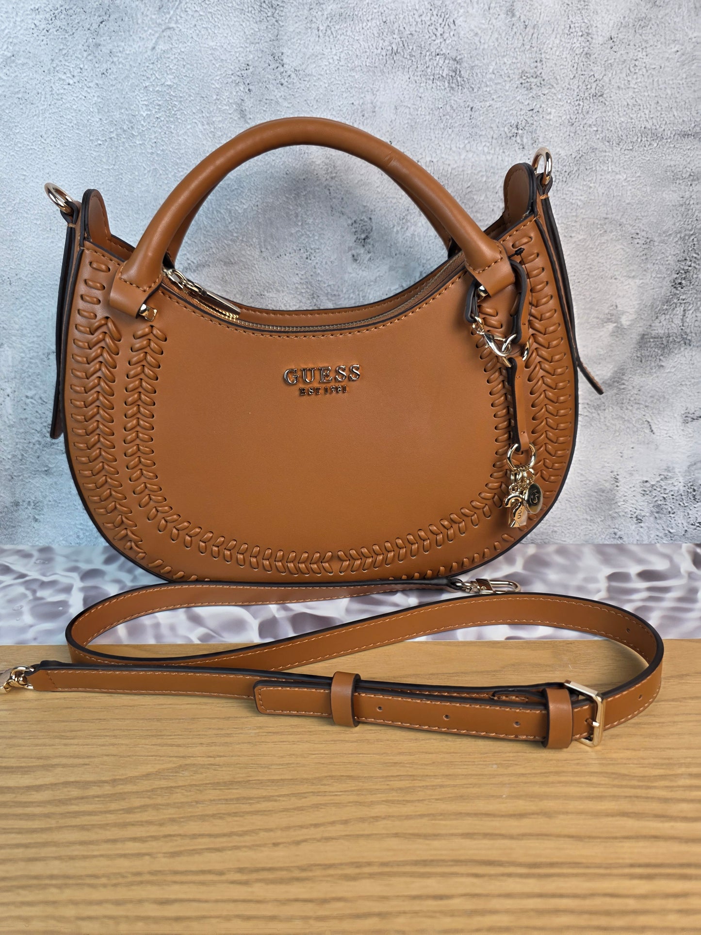 Guess Tan Leather Women's Bag