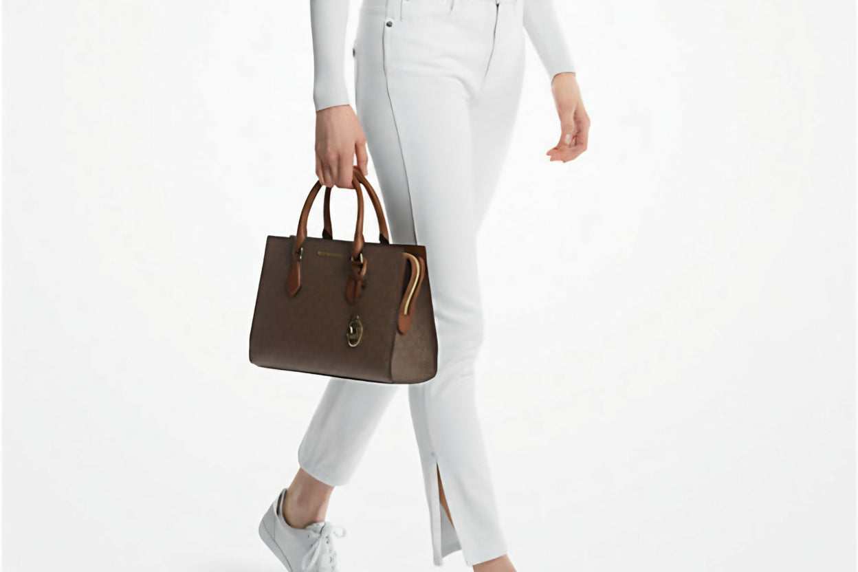 Michael Kors Sheila Medium Logo SatchelBrown Signature Tote Bag