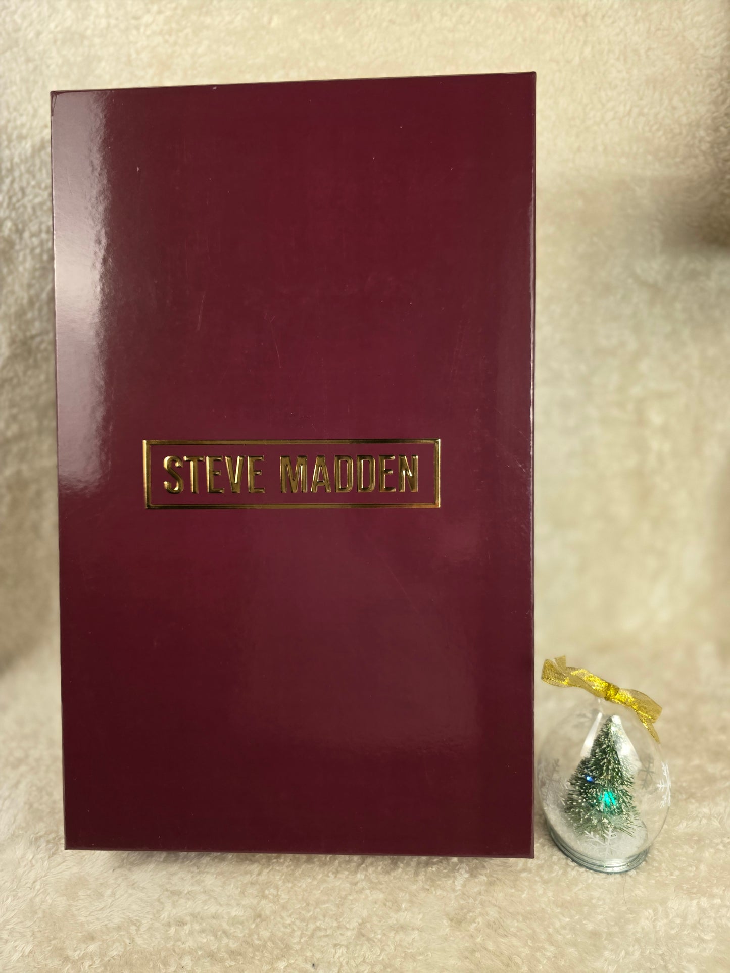 Steve Madden Burgundy and Yellow Women's Bag set, Christmas