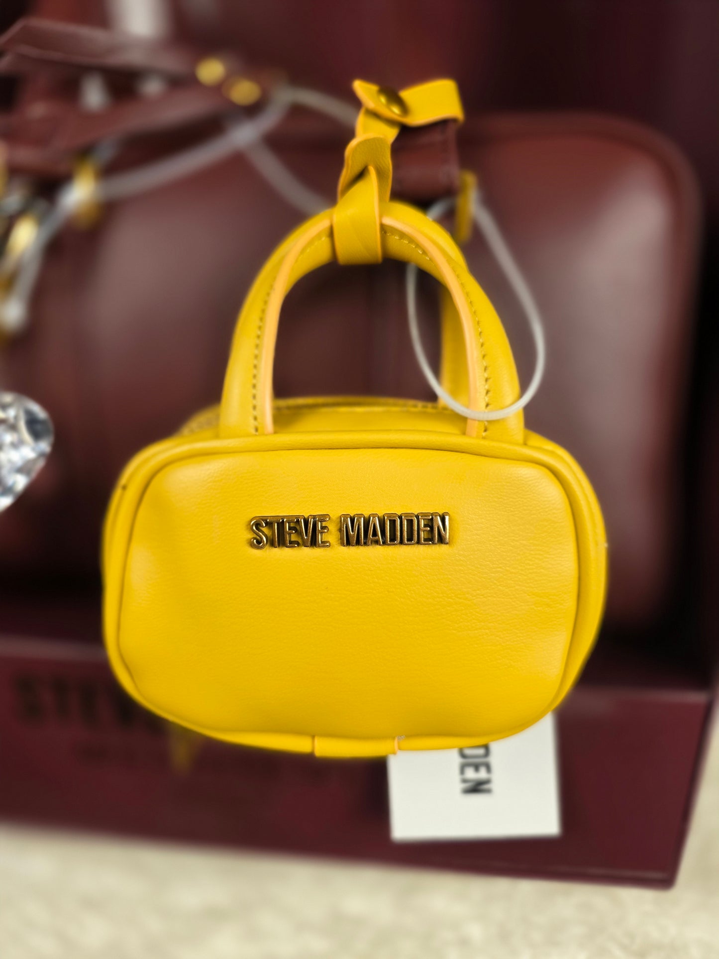 Steve Madden Burgundy and Yellow Women's Bag set, Christmas