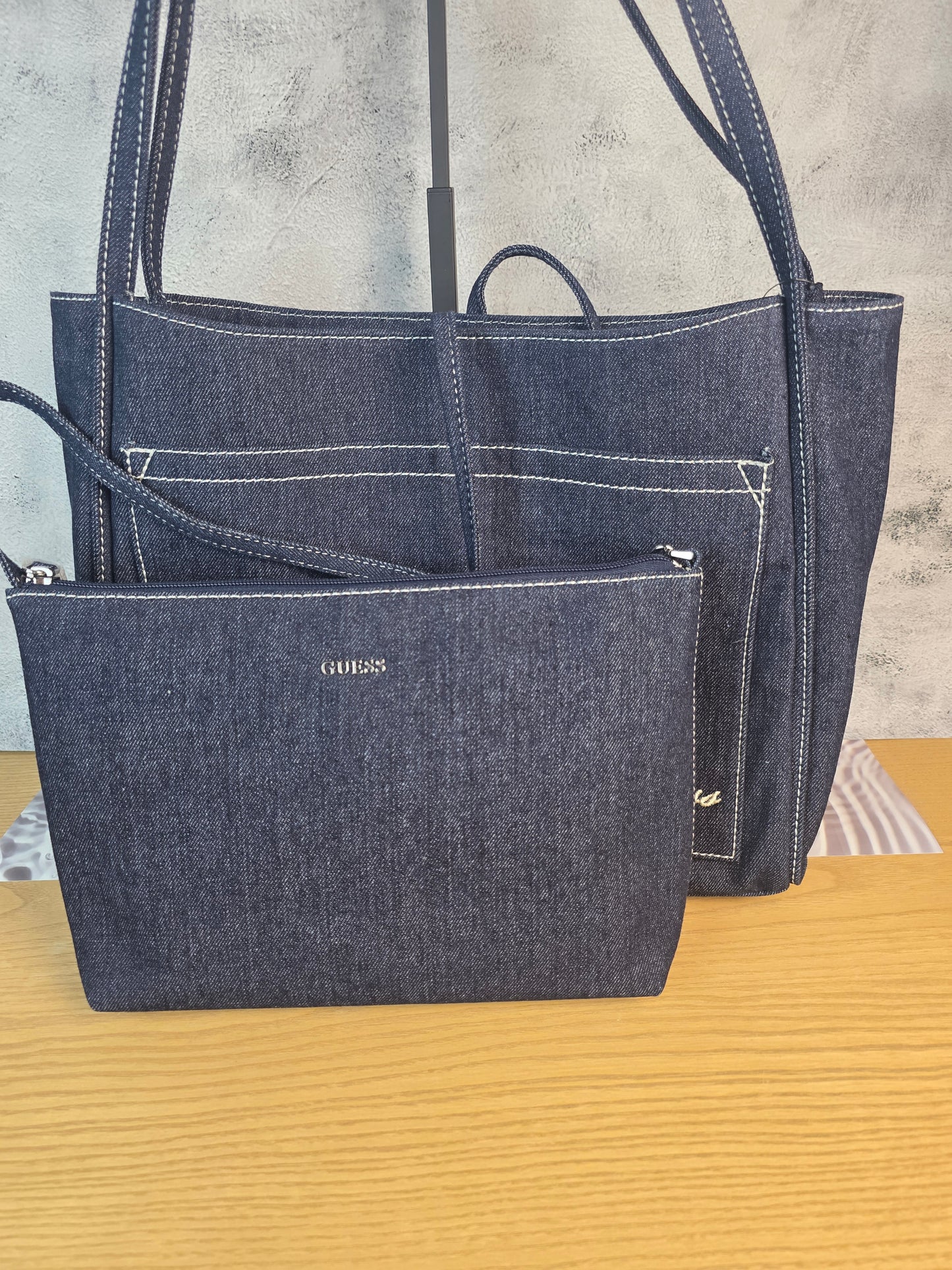 Guess Navy Women's Tote Bag Set
