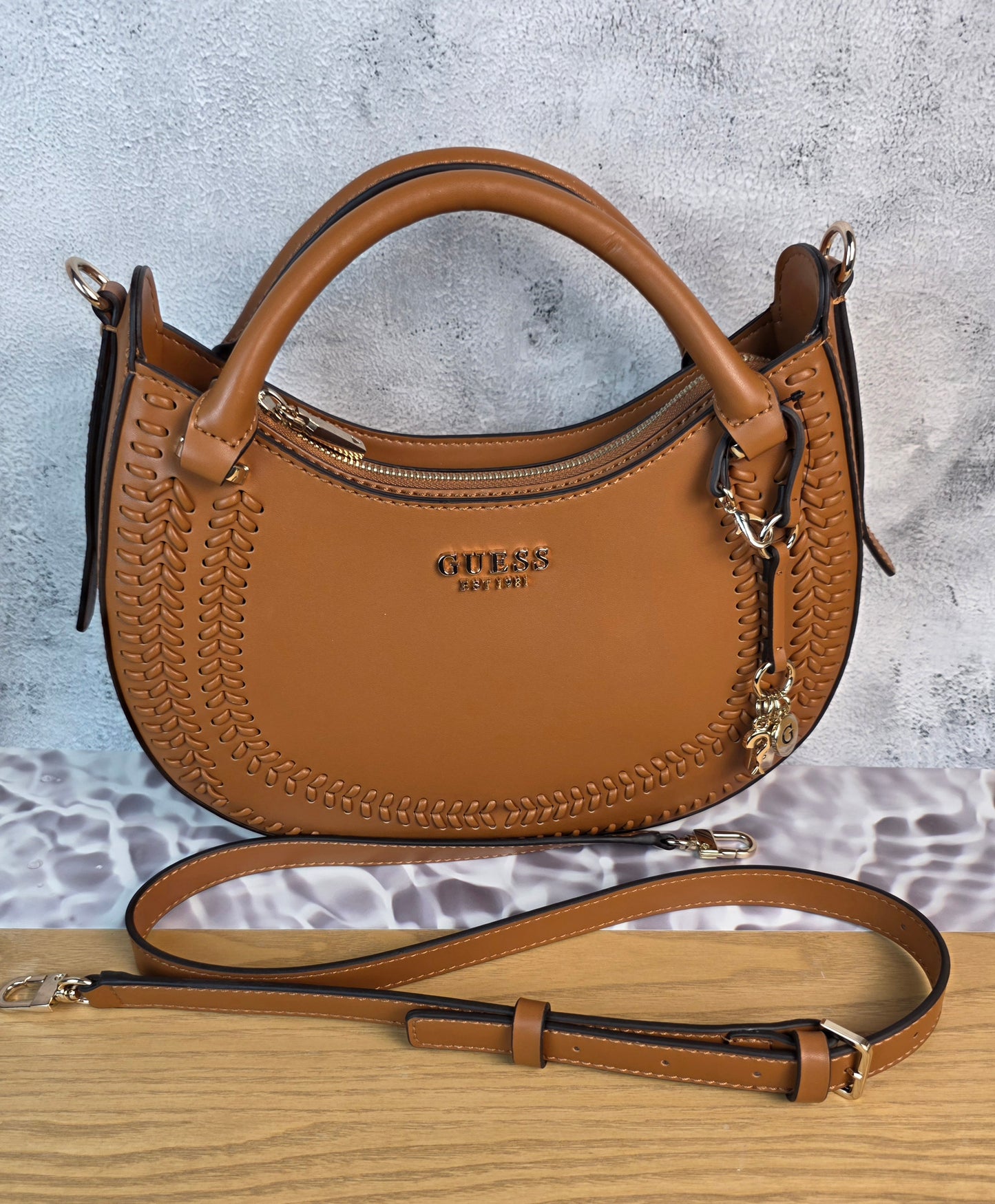 Guess Tan Leather Women's Bag