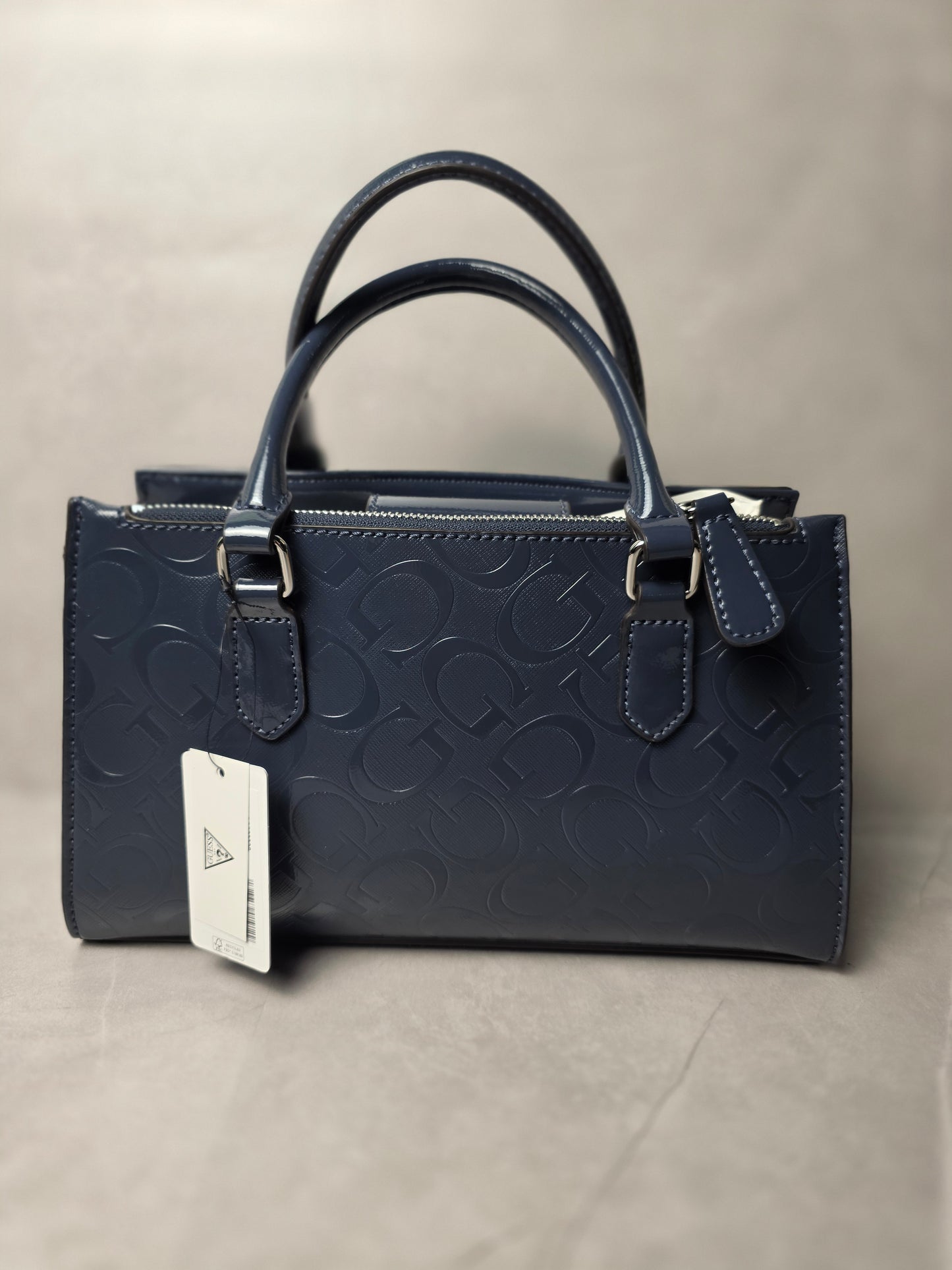 Guess Navy Embossed Women's Handbag