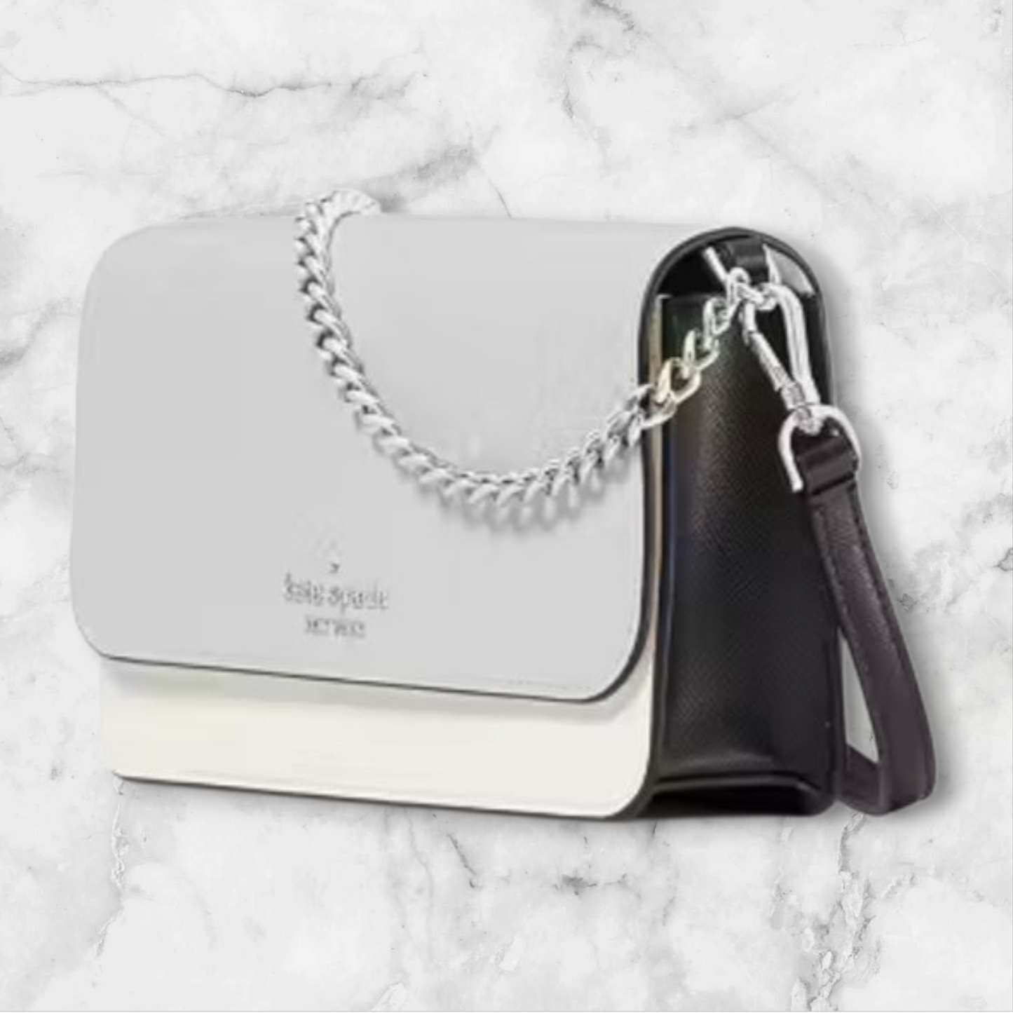 Kate Spade Madison Willow Mini Flap Crossbody Platinum Gray