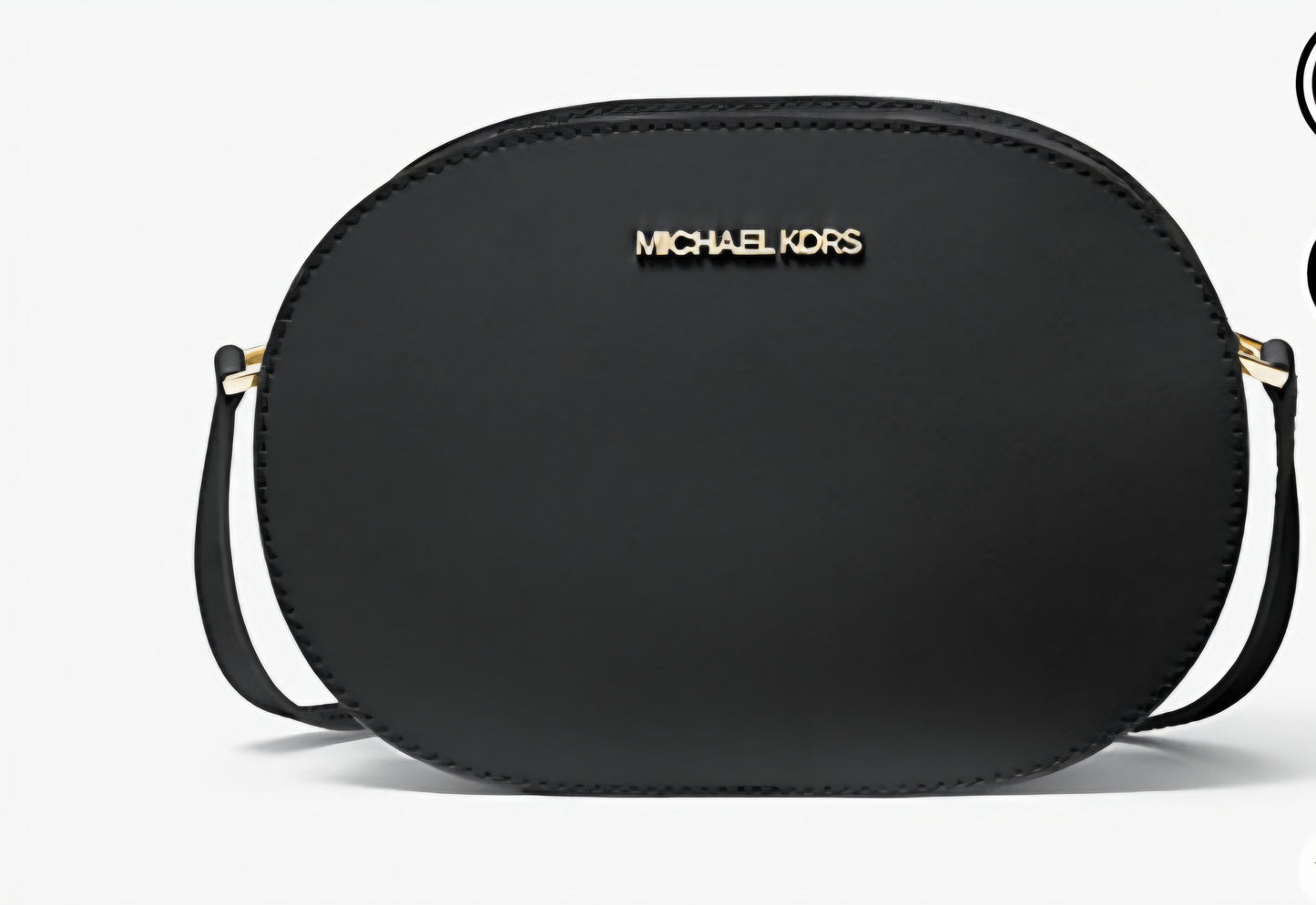 Michael Kors Black Crossbody Bag with Gold Accents