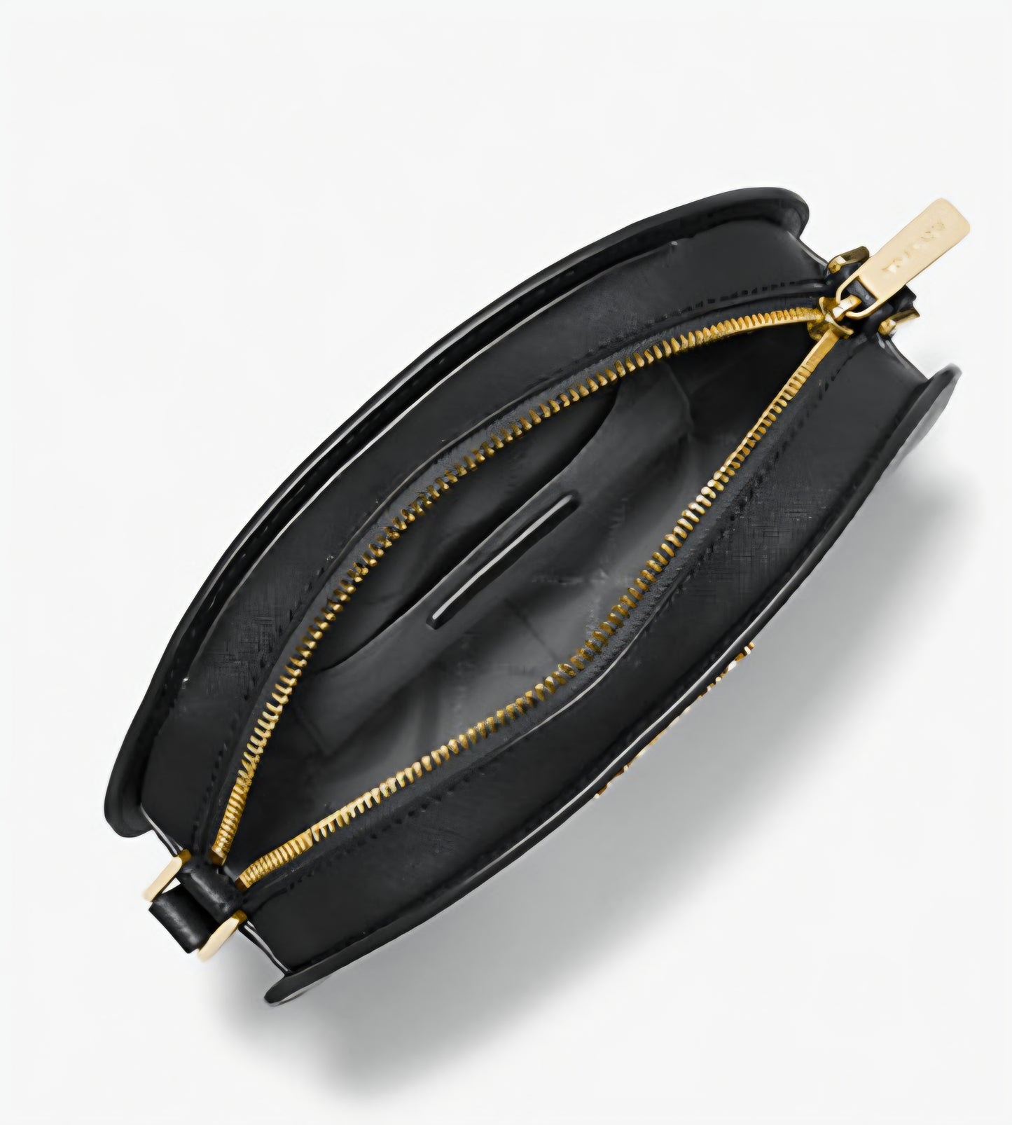 Michael Kors Black Crossbody Bag with Gold Accents