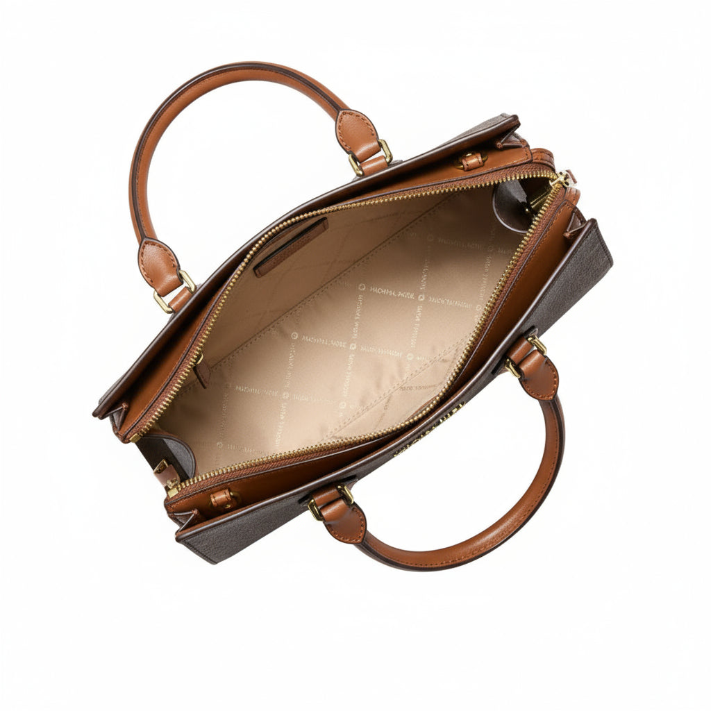 Michael Kors Sheila Medium Logo SatchelBrown Signature Tote Bag