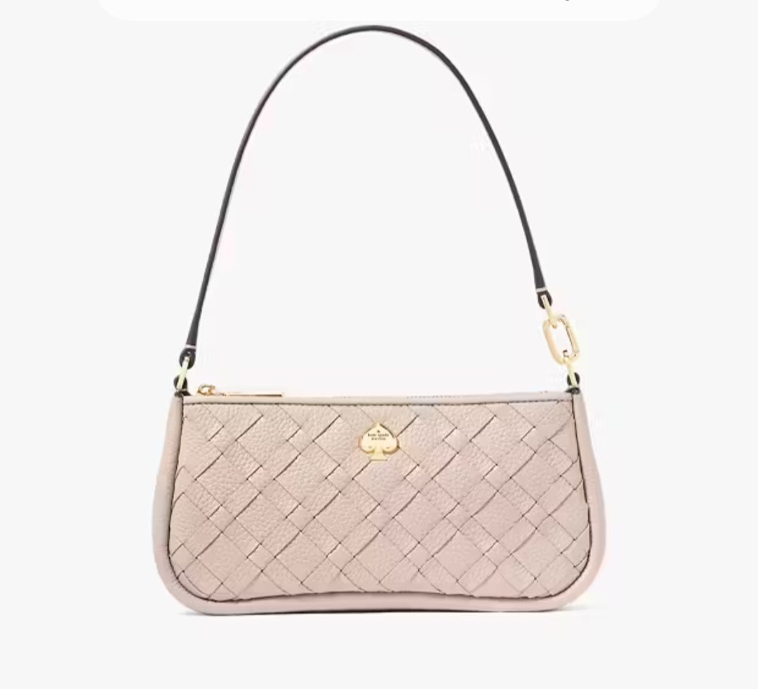 Kate Spade Kayla Woven Leather Convertible Wristlet