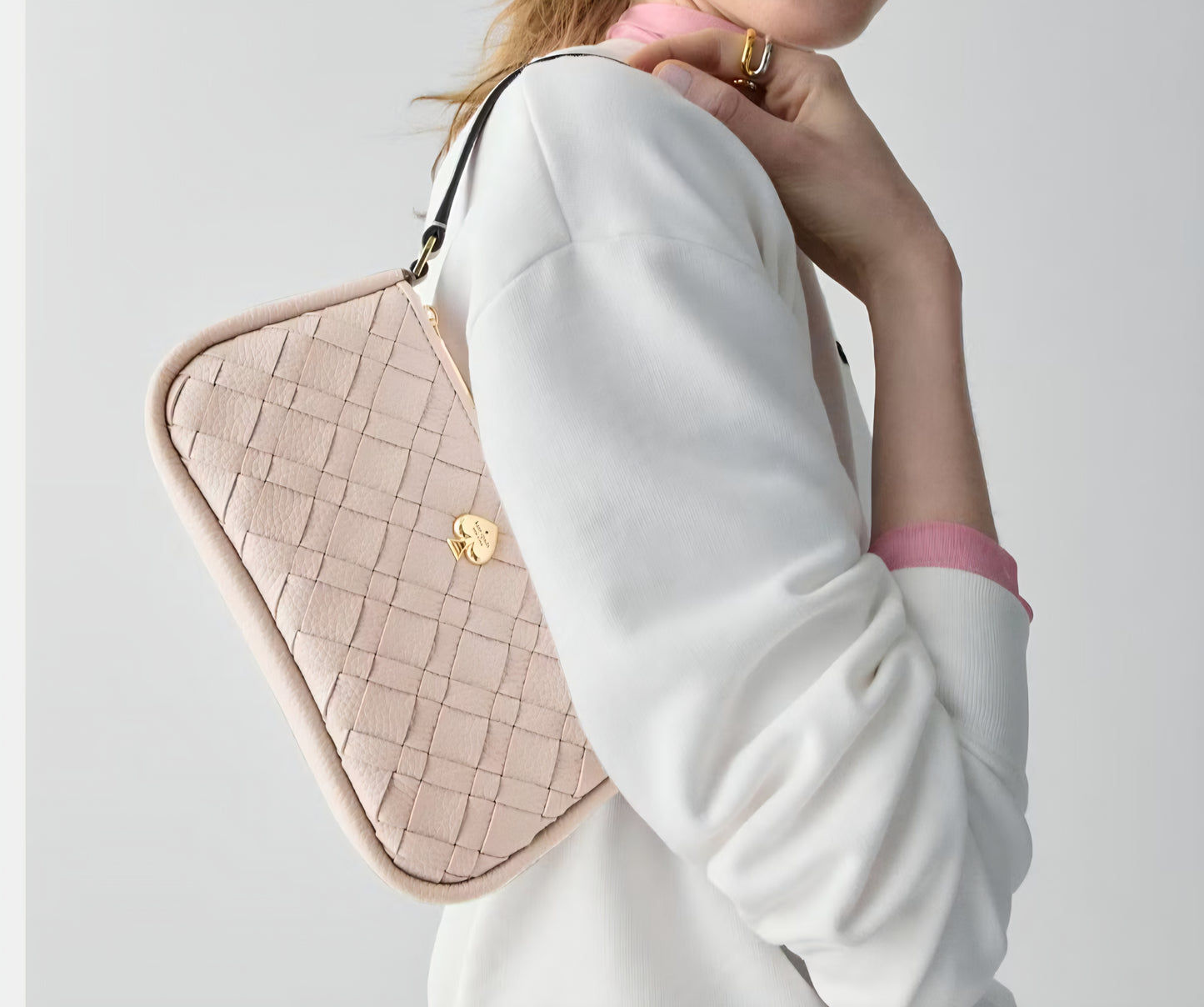 Kate Spade Kayla Woven Leather Convertible Wristlet