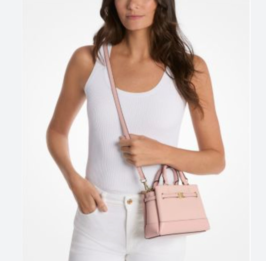 Michael kors Red Extra-small Pebbled Leather Satchel