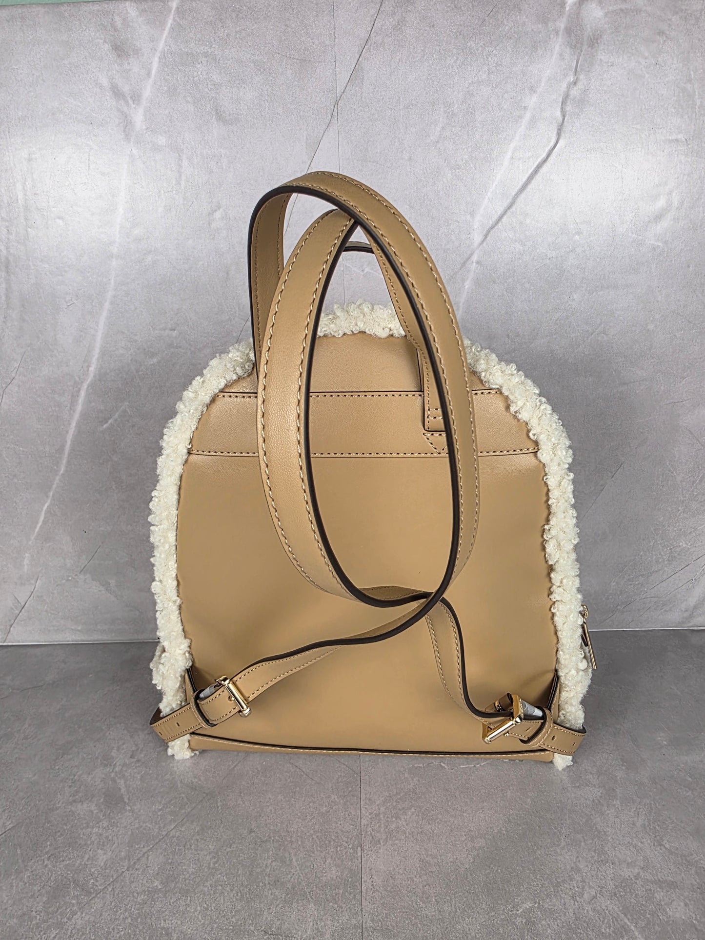 Michael Kors Tan and Cream Backpack