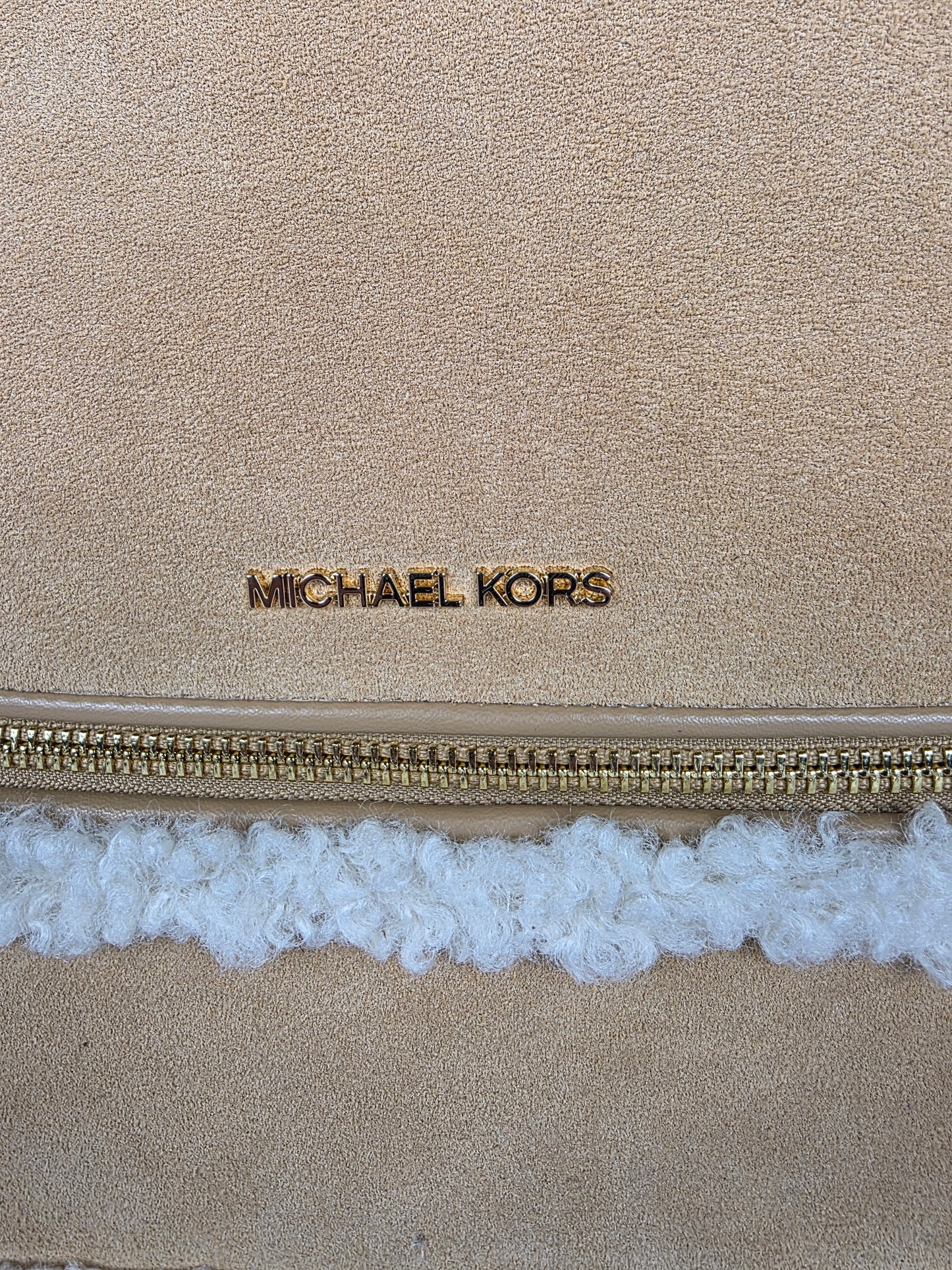 Michael Kors Tan and Cream Backpack