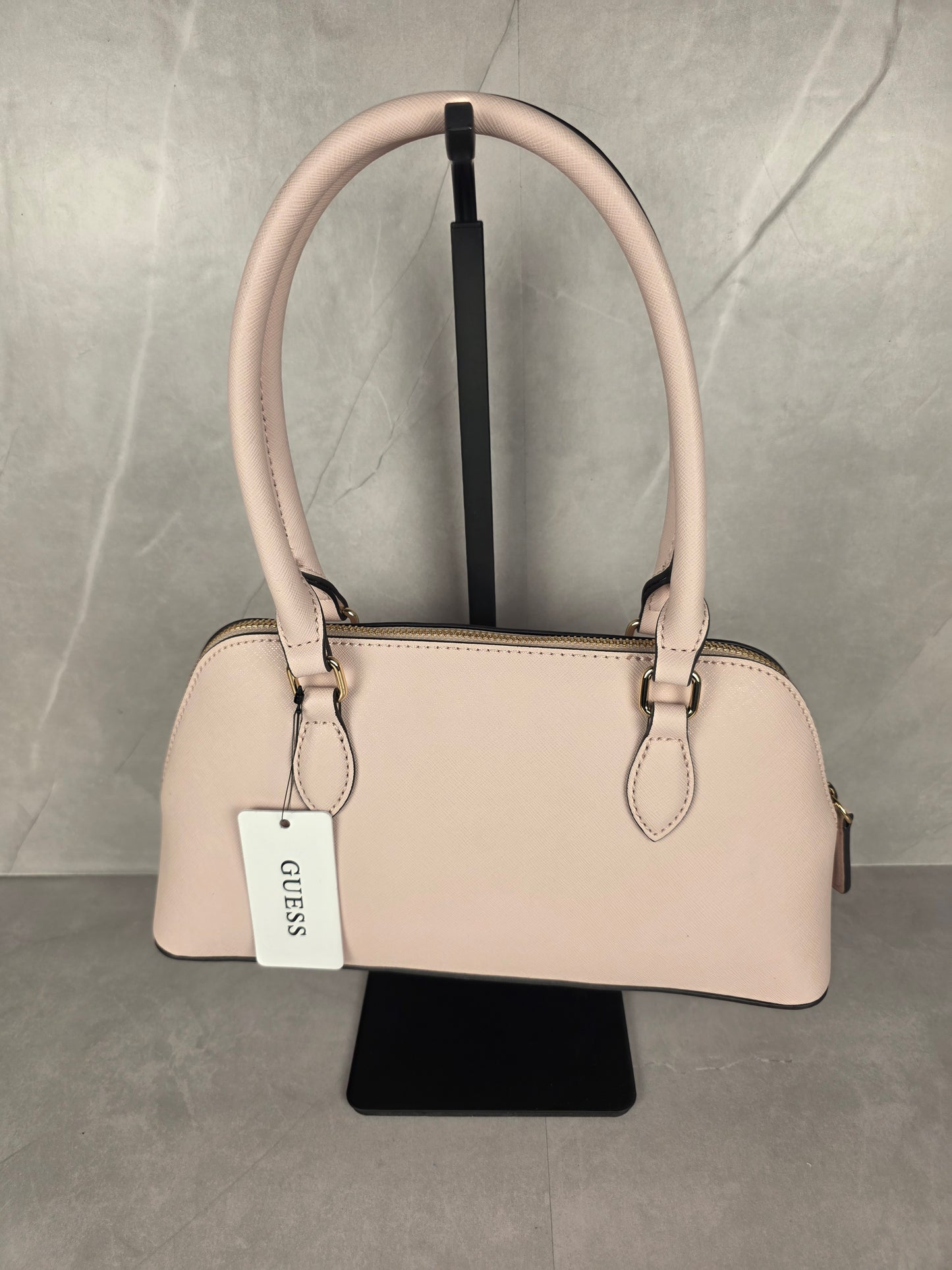 GUESS Pink Handbag with Gold Accents