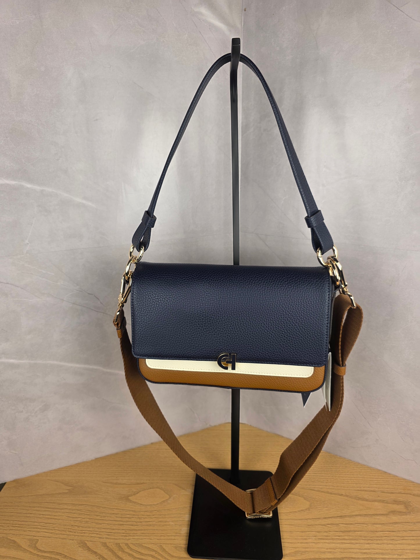 Cole Haan Chic Navy and Brown Women's Bag