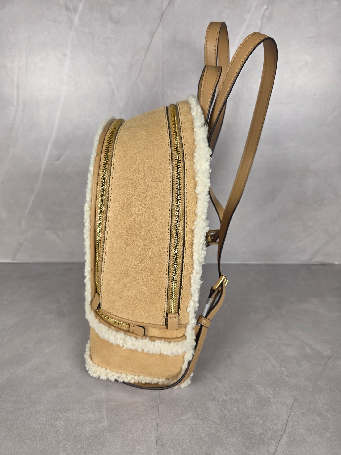 Michael Kors Tan and Cream Backpack