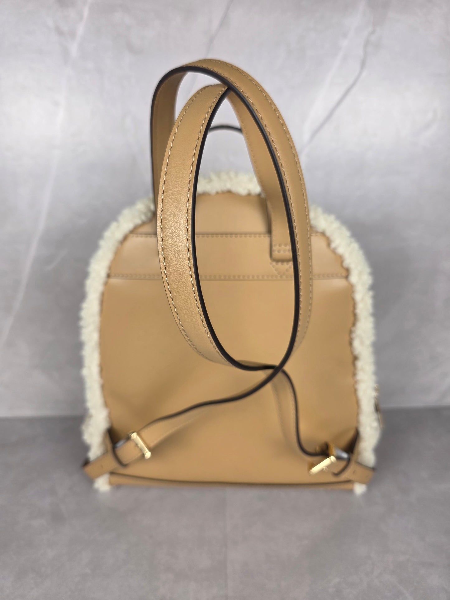 Michael Kors Tan and Cream Backpack