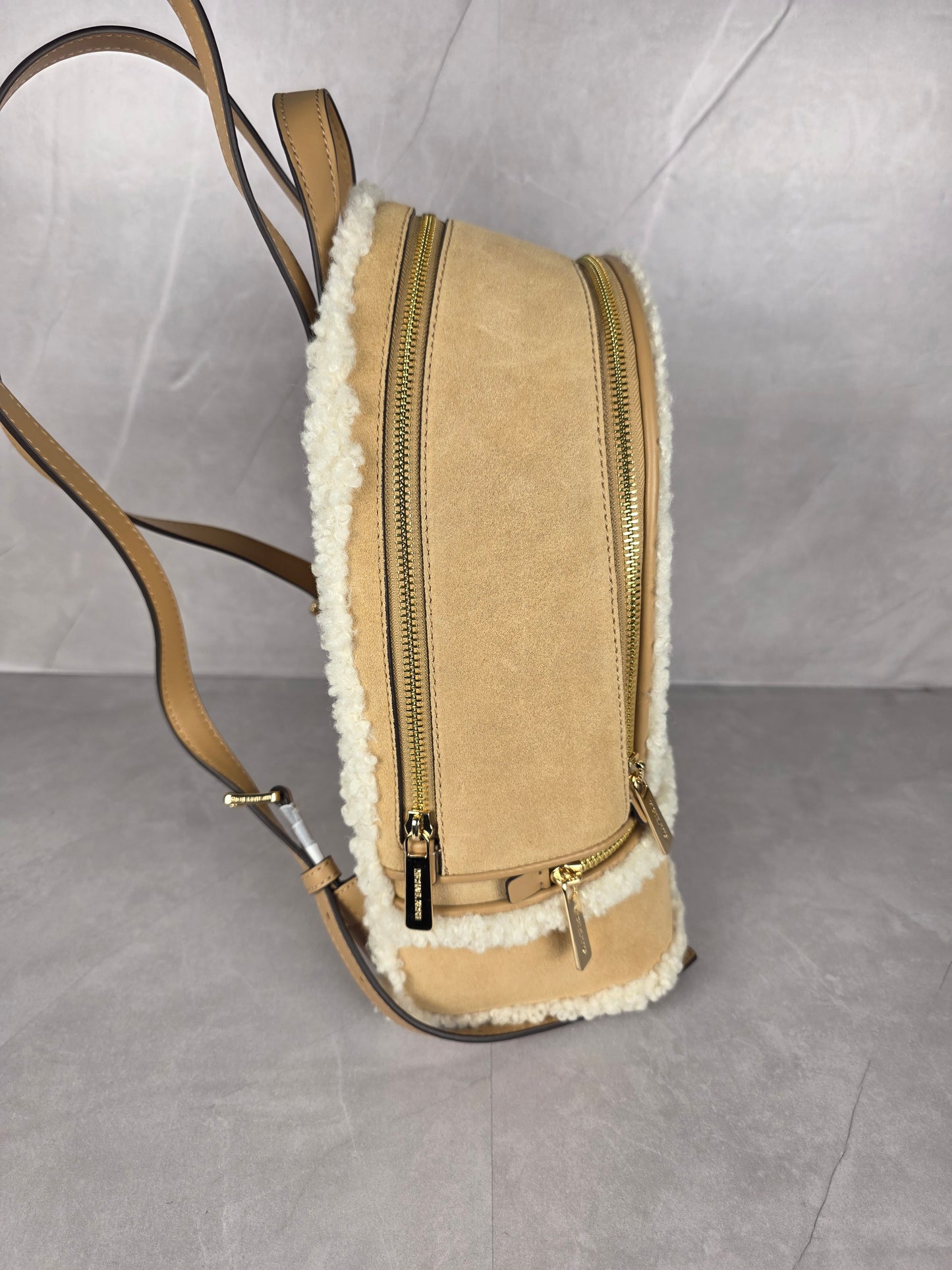 Michael Kors Tan and Cream Backpack