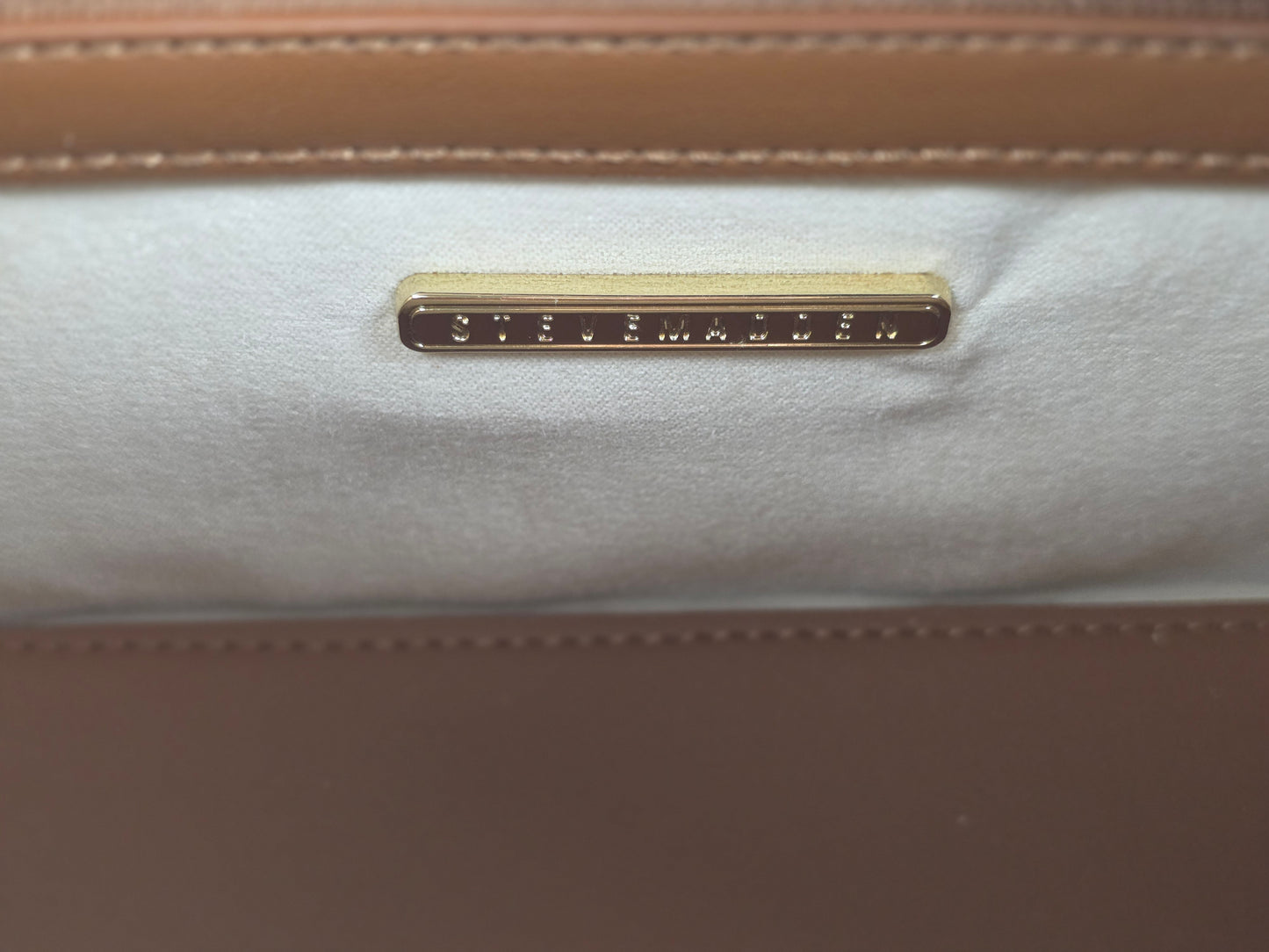 Steve Madden Brown and Cream Women's Handbag