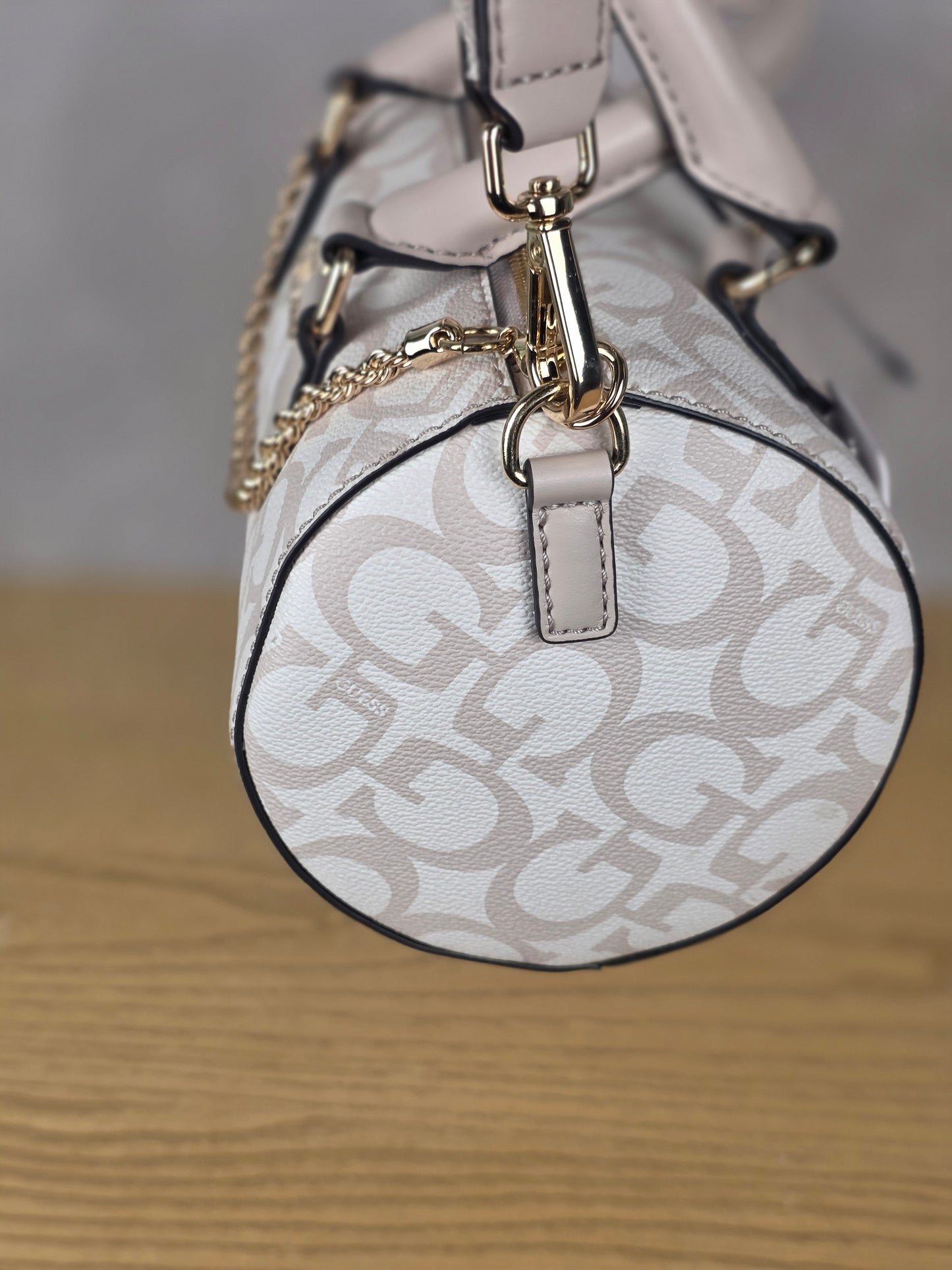 GUESS Cream Logo Satchel Bag