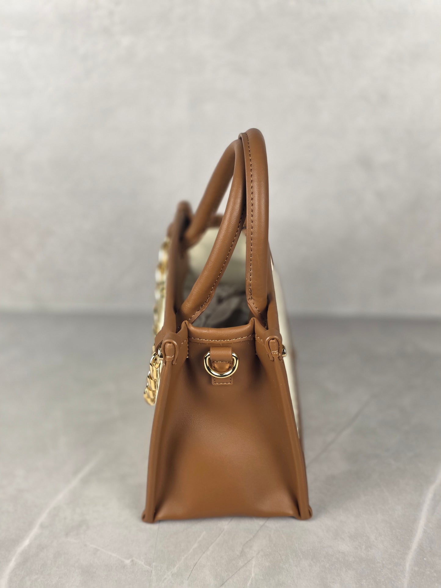Steve Madden Brown and Cream Women's Handbag