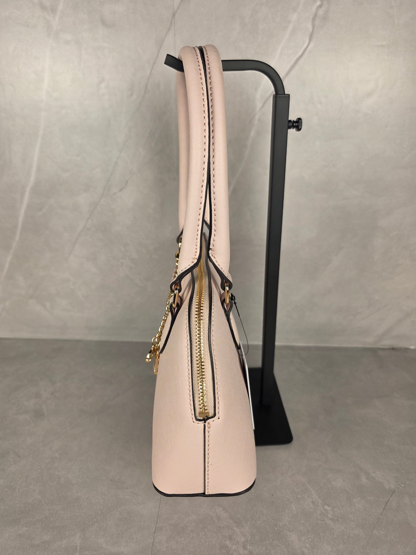 GUESS Pink Handbag with Gold Accents