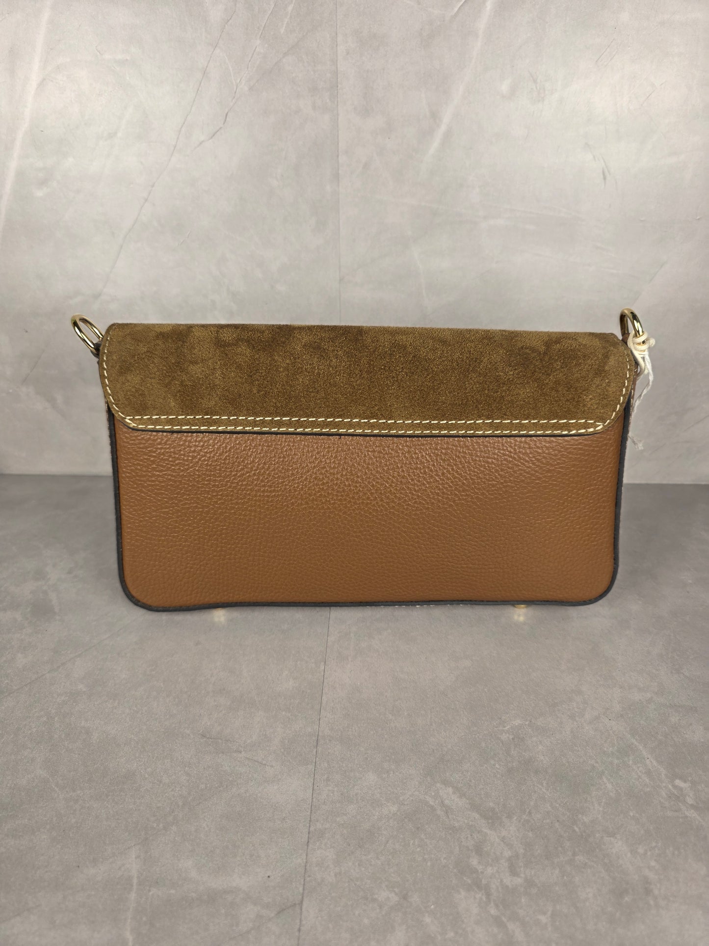Divina Firenze Brown Suede and Leather Women's Bag